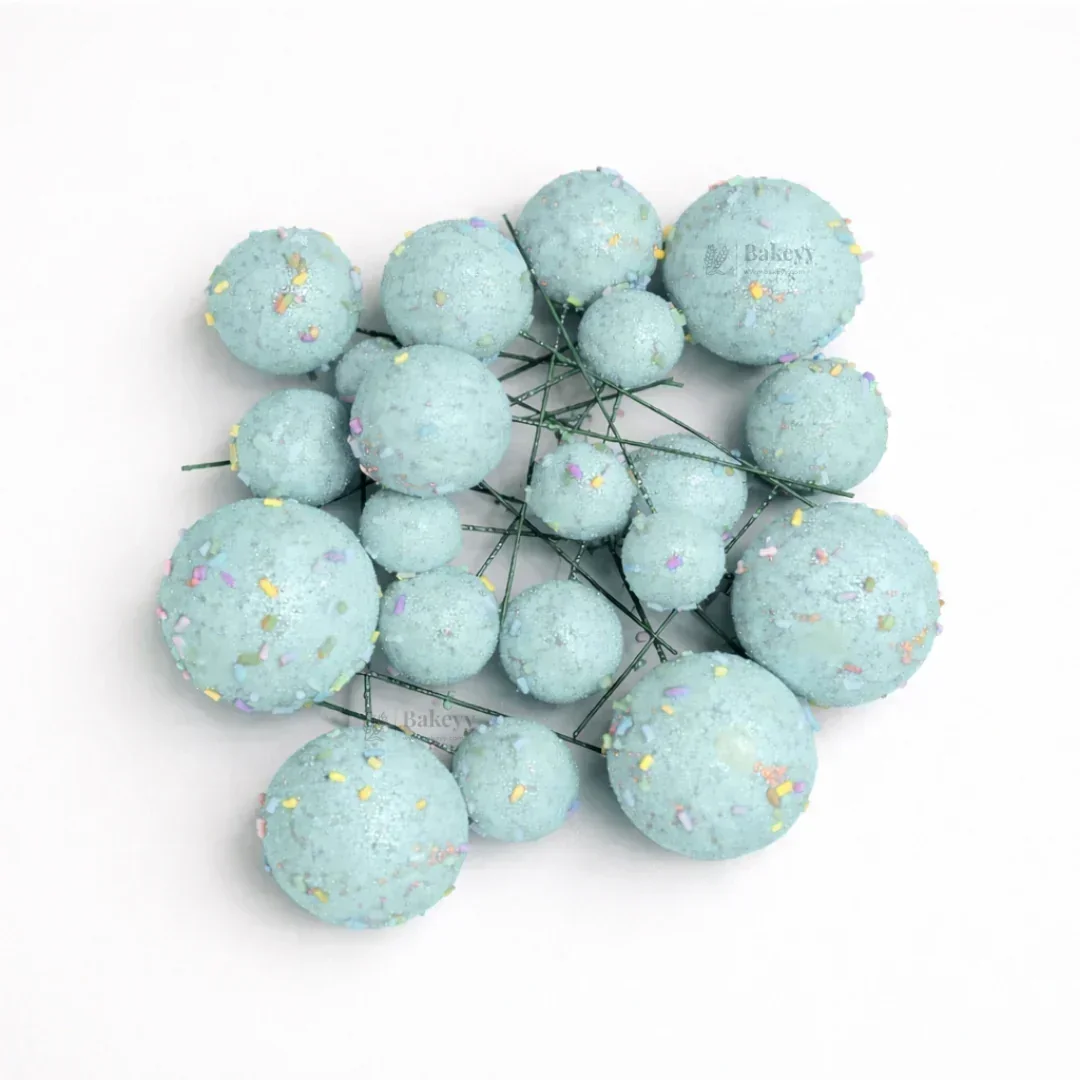 Decorative Faux Sprinkle and Glitter Balls for Cakes and Party Styling | Glitter Faux Balls | Cake Décor | Pack of 20 - Image 11