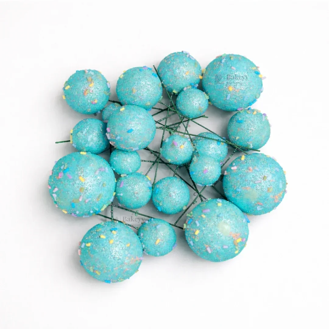 Decorative Faux Sprinkle and Glitter Balls for Cakes and Party Styling | Glitter Faux Balls | Cake Décor | Pack of 20 - Image 12