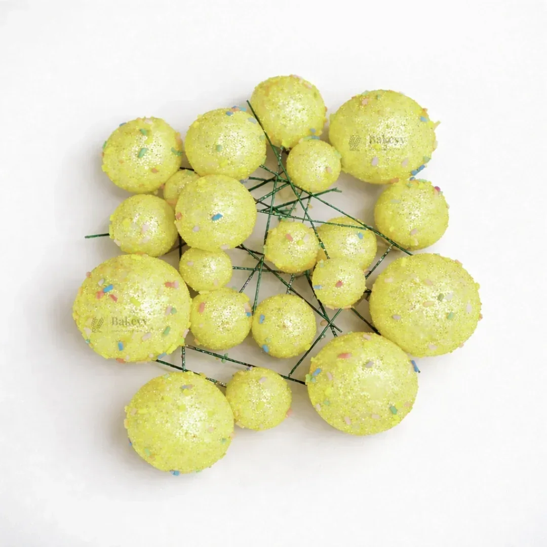 Decorative Faux Sprinkle and Glitter Balls for Cakes and Party Styling | Glitter Faux Balls | Cake Décor | Pack of 20 - Image 14