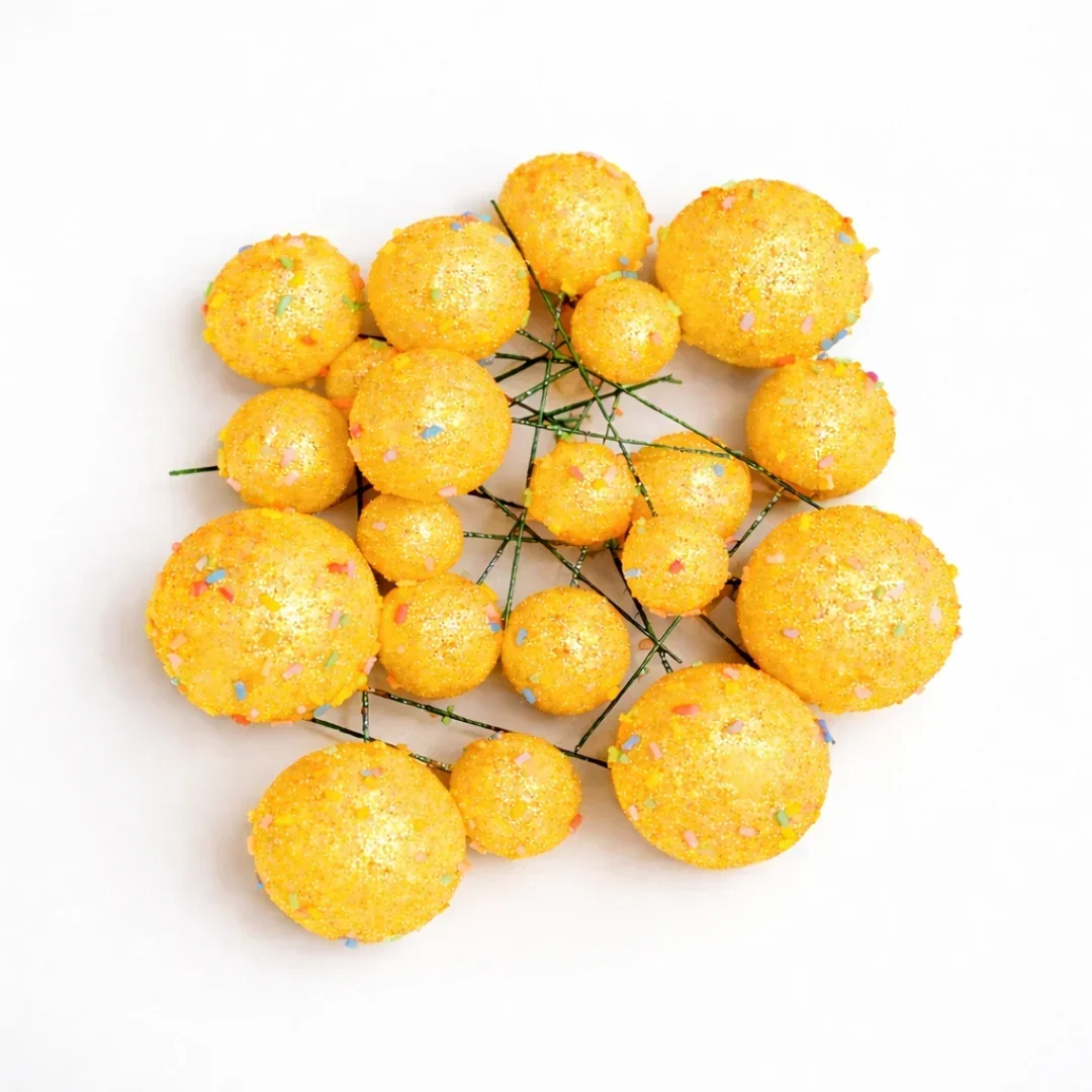 Decorative Faux Sprinkle and Glitter Balls for Cakes and Party Styling | Glitter Faux Balls | Cake Décor | Pack of 20 - Image 16