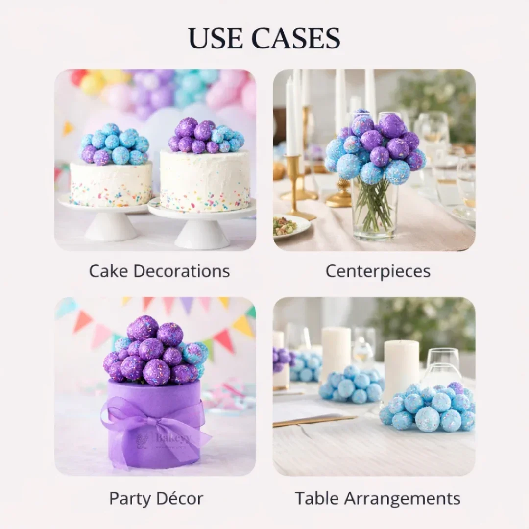 Decorative Faux Sprinkle and Glitter Balls for Cakes and Party Styling | Glitter Faux Balls | Cake Décor | Pack of 20 - Image 6