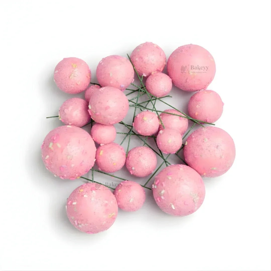 Decorative Faux Sprinkle and Glitter Balls for Cakes and Party Styling | Glitter Faux Balls | Cake Décor | Pack of 20 - Image 9