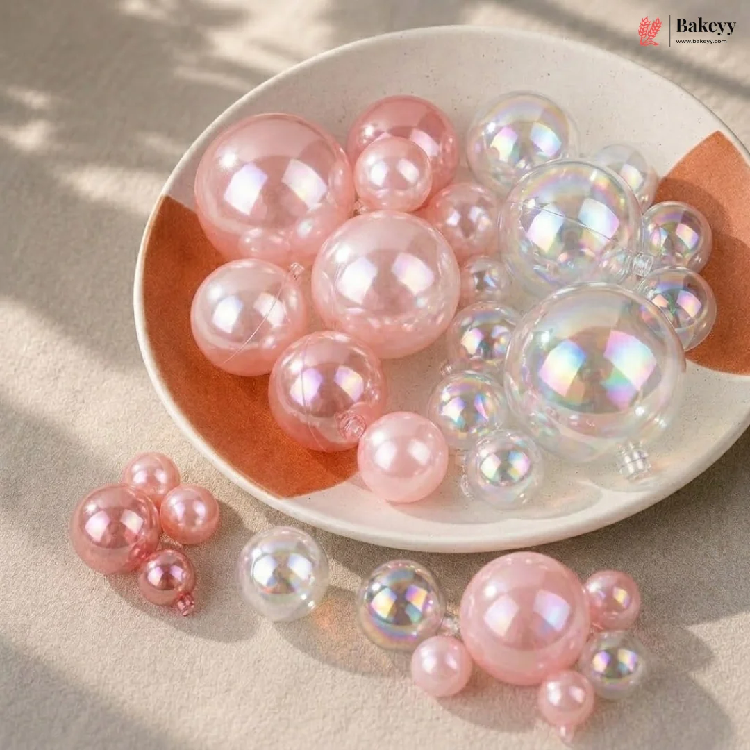 Decorative Transparent Faux Balls for Cake & Party Styling | Cake Décor | Pack of 12 - Image 4