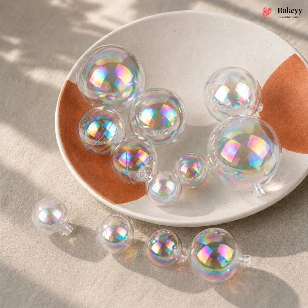 Decorative Transparent Faux Balls for Cake & Party Styling | Cake Décor | Pack of 12 - Image 5