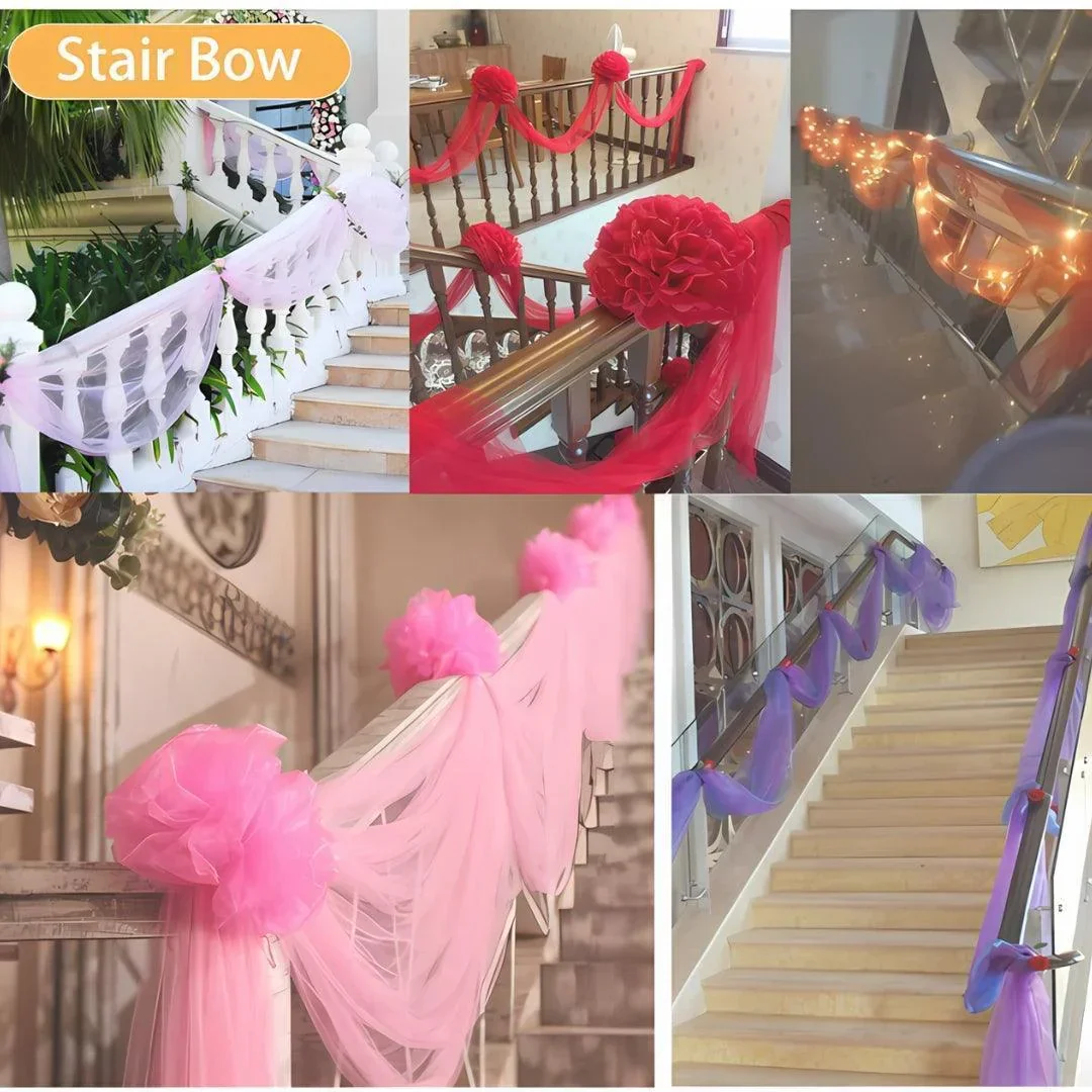 Decorative Nets for Arts and Crafts | 5 meter | Perfect as Sheer Fabric for Wedding Party Decoration, Bridal Shower, Gift Hampers - Image 6