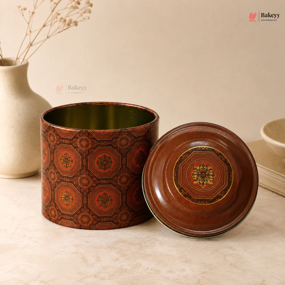 Decorative Printed Tin Storage Box | 2 Unique Designs Available | Pack of 1 - Image 3