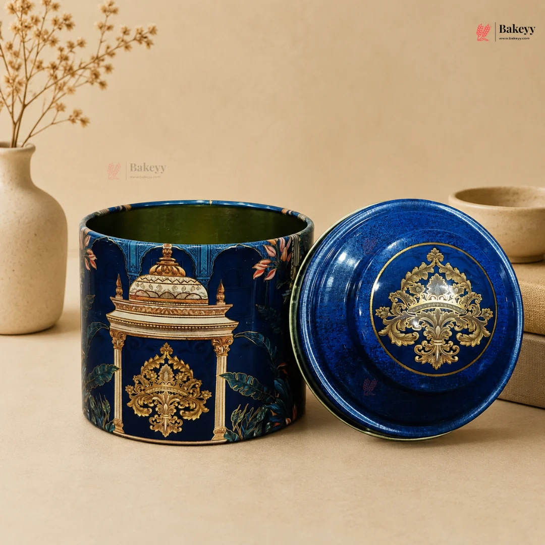 Decorative Printed Tin Storage Box | 2 Unique Designs Available | Pack of 1 - Image 5