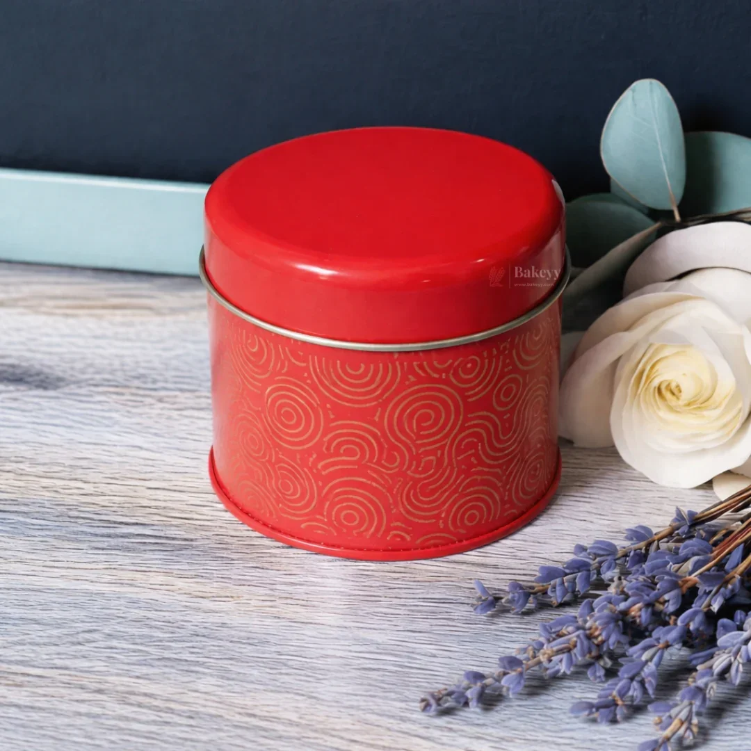 Decorative Round Tin Storage Containers | Stylish Multi-Purpose Tins | Pack of 1 - Image 4