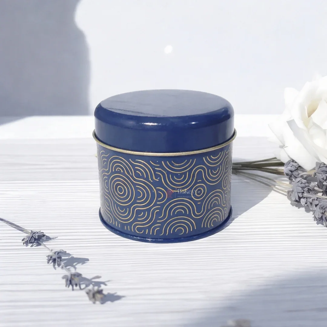 Decorative Round Tin Storage Containers | Stylish Multi-Purpose Tins | Pack of 1 - Image 5