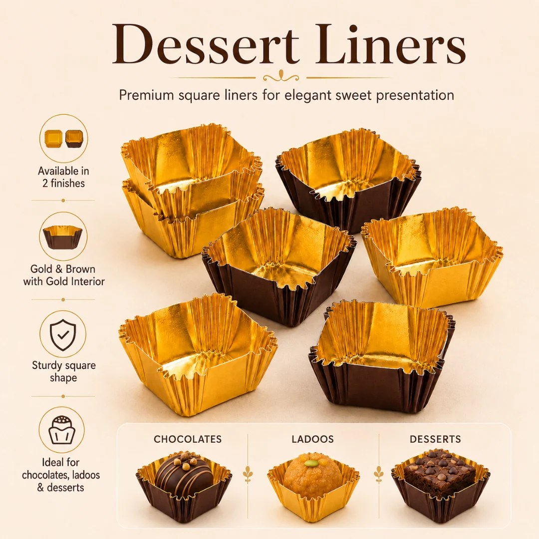 Dessert Liners | Gold & Brown | Pack of 500 - Image 6