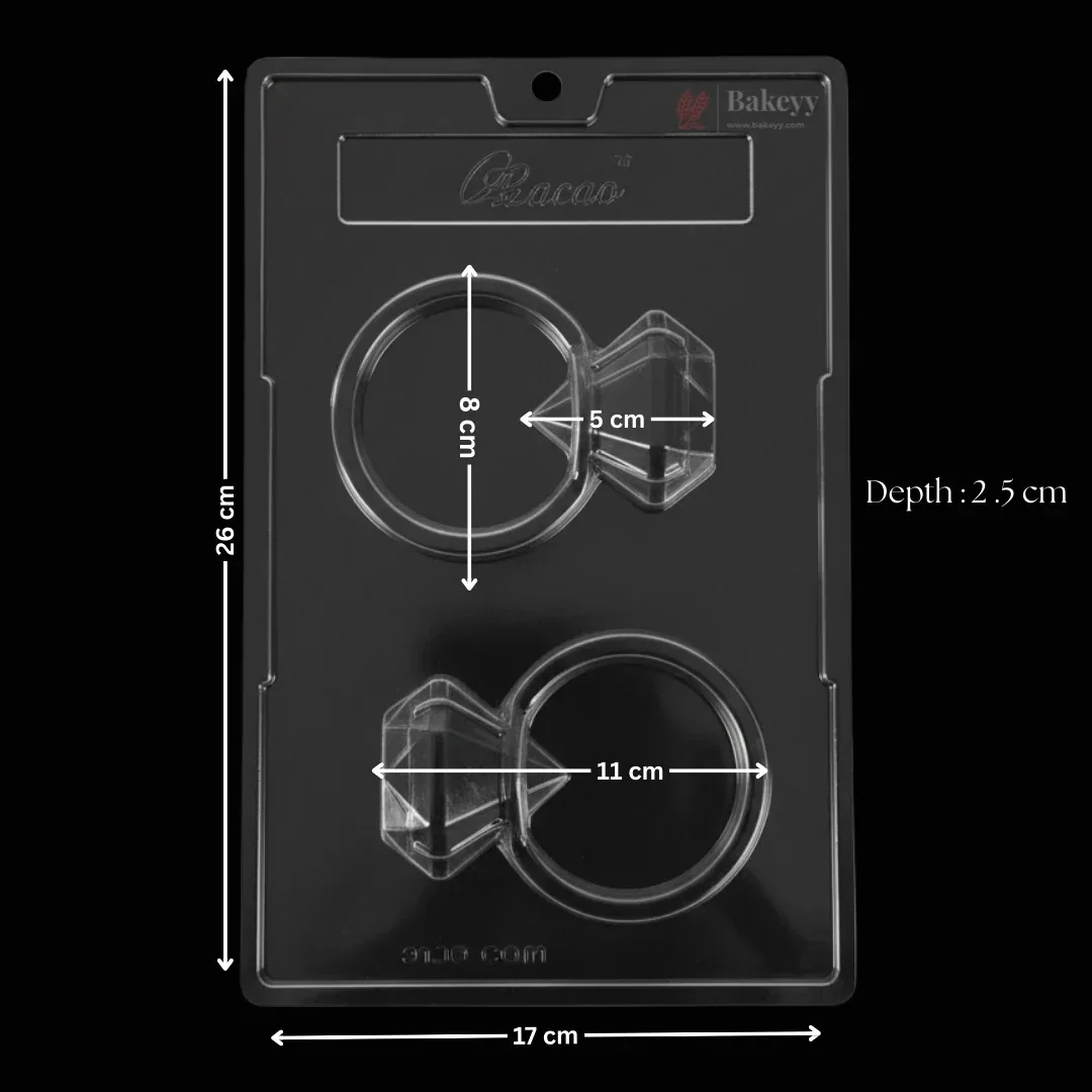 Mould 155 | Diamond Ring Chocolate Mould | 2 Cavity | Pack of 1 - Image 2