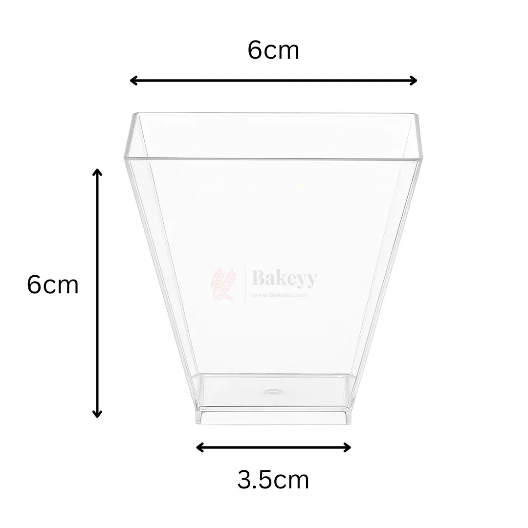 Acrylic Dessert Cup Square | Pack Of 25 | D52 - Image 3