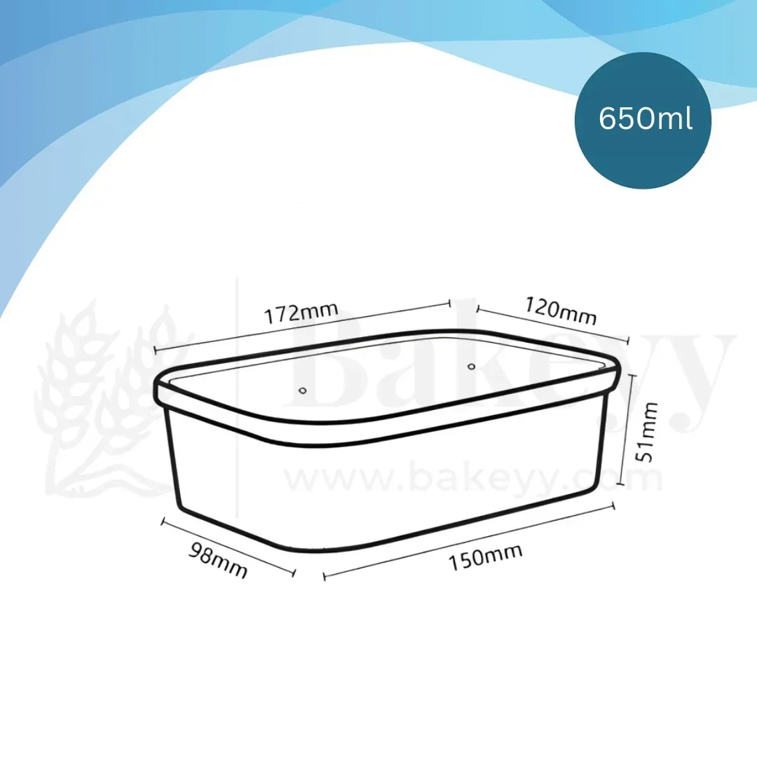 Disposable Rectangle Kraft Containers for Food With Lid | Pack of 50 | Useful for Brownie Bites, Salads and Meal Takeaway Box - Image 6