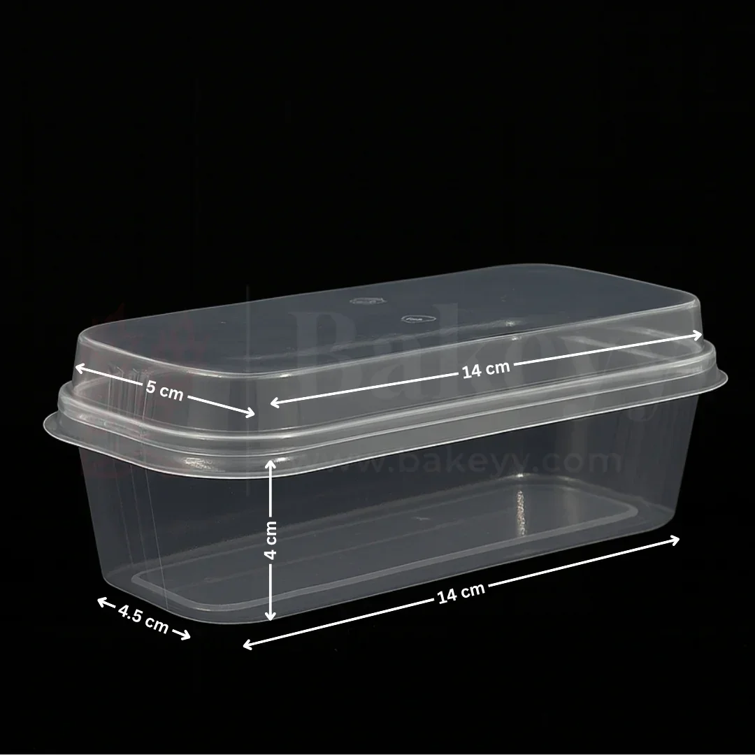 250 ml | Disposable Rectangle Dessert Container | Suitable for Brownies, Indian Milk Mithai, Tres leches Cake | Pack of 50 - Image 3