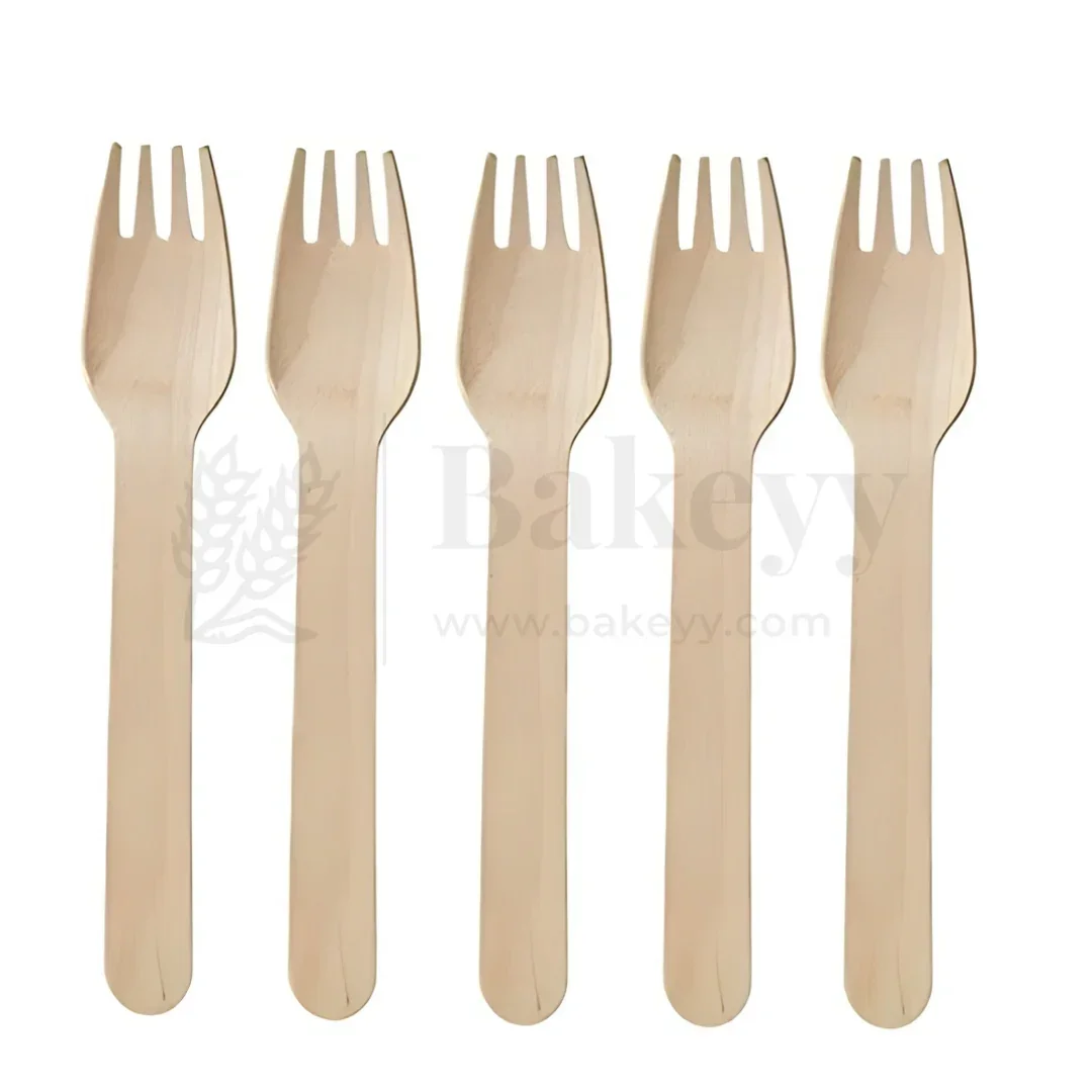 Disposable Wooden Fork & Spork | Pack of 100 - Image 4