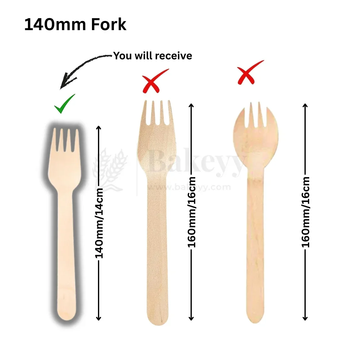 Disposable Wooden Fork & Spork | Pack of 100 - Image 6