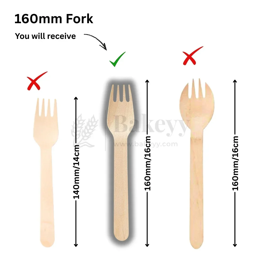 Disposable Wooden Fork & Spork | Pack of 100 - Image 7