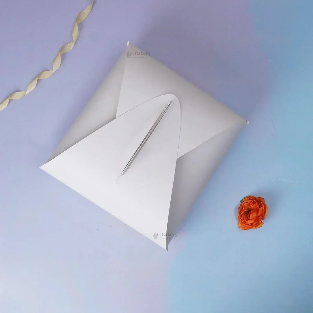 Dome Cake Box with Handle | White Color Paper | Elegant Curved Top Packaging Box | Pack of 25 - Image 4