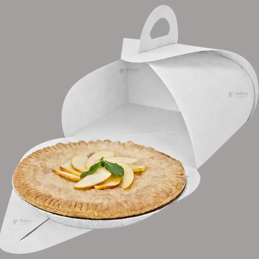 Dome Cake Box with Handle | White Color Paper | Elegant Curved Top Packaging Box | Pack of 25 - Image 7