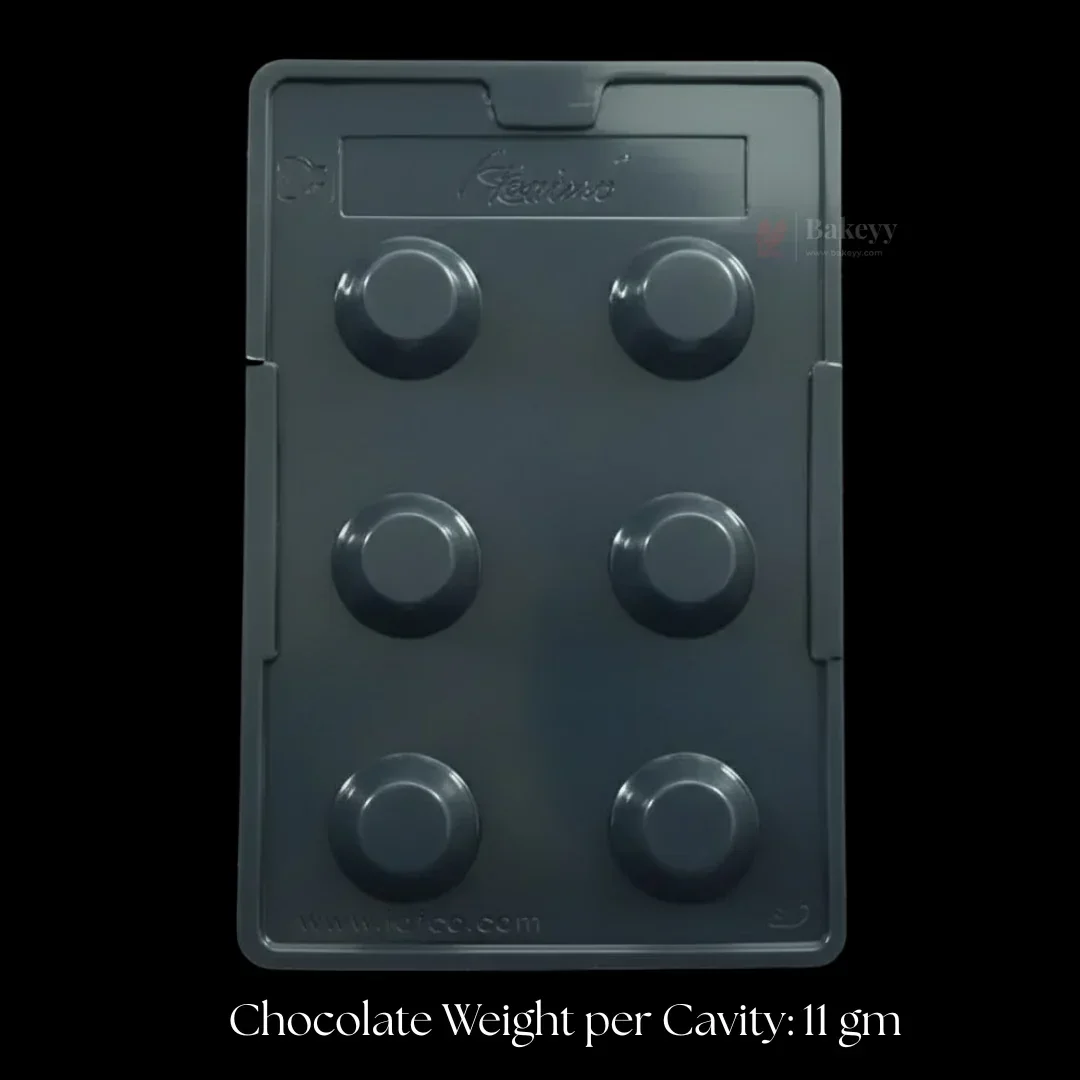 Mould 212-Dome Cylinder Chocolate Mould Tray | 6 Cavity | Party Favor Mould | Pack of 1