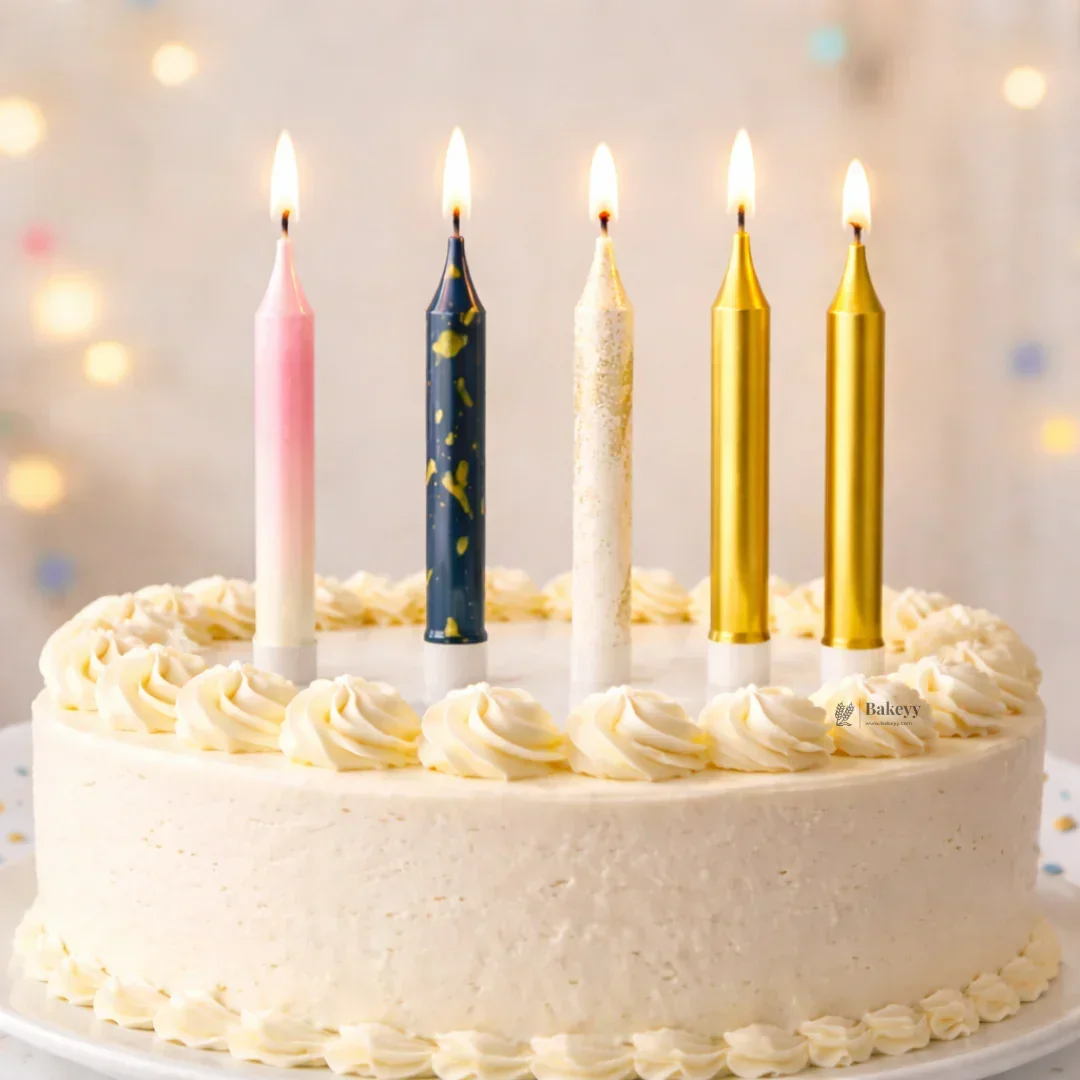 Dual Tone Metallic Candles | Glitter Candles | Birthday Decor - Image 3
