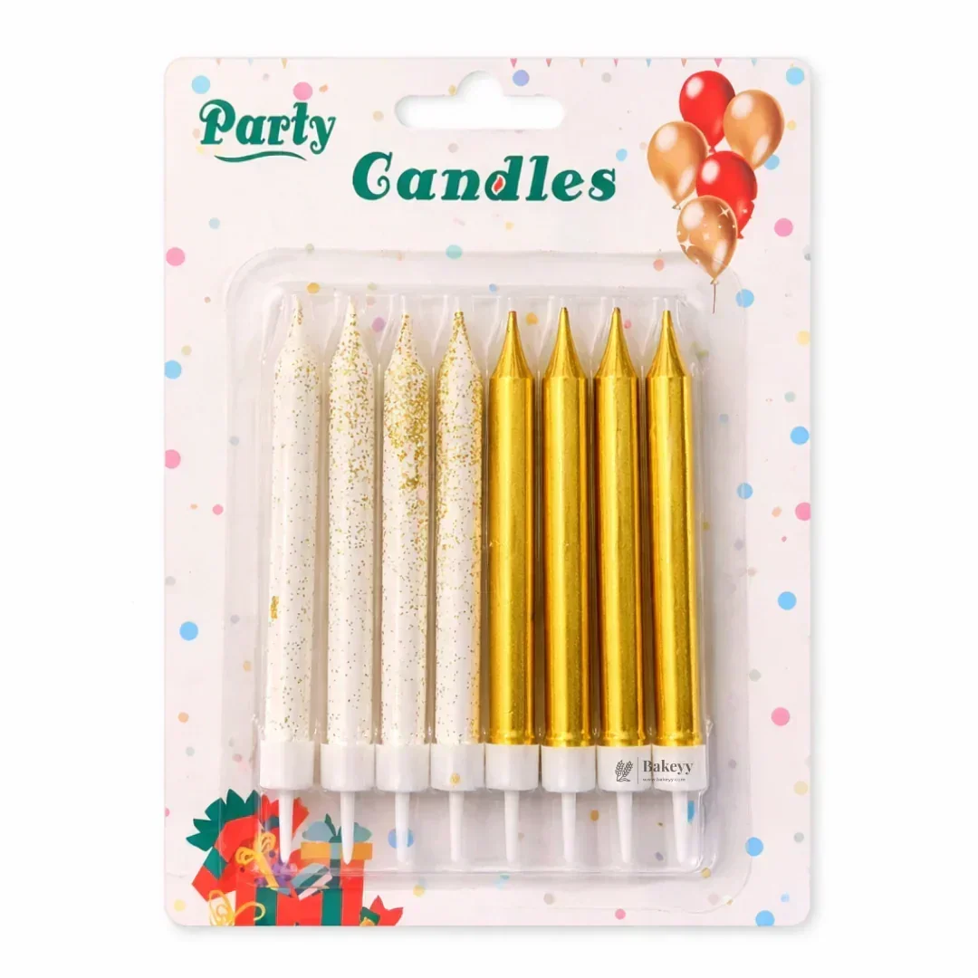 Dual Tone Metallic Candles | Glitter Candles | Birthday Decor - Image 6