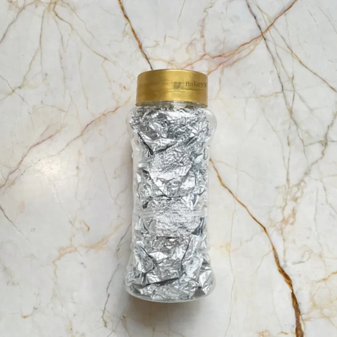 Metallic Leaf Flakes | Gold and Silver | Cake Decoration & Dessert Garnish | Pack of 1 - Image 5