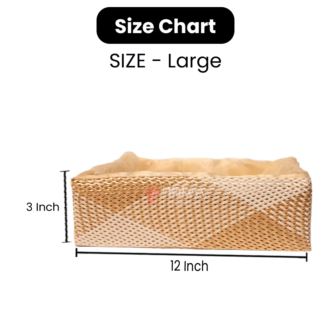 Hues Elegant Beige Pearl Net Square Hamper | Luxurious Gifting Basket - Image 5