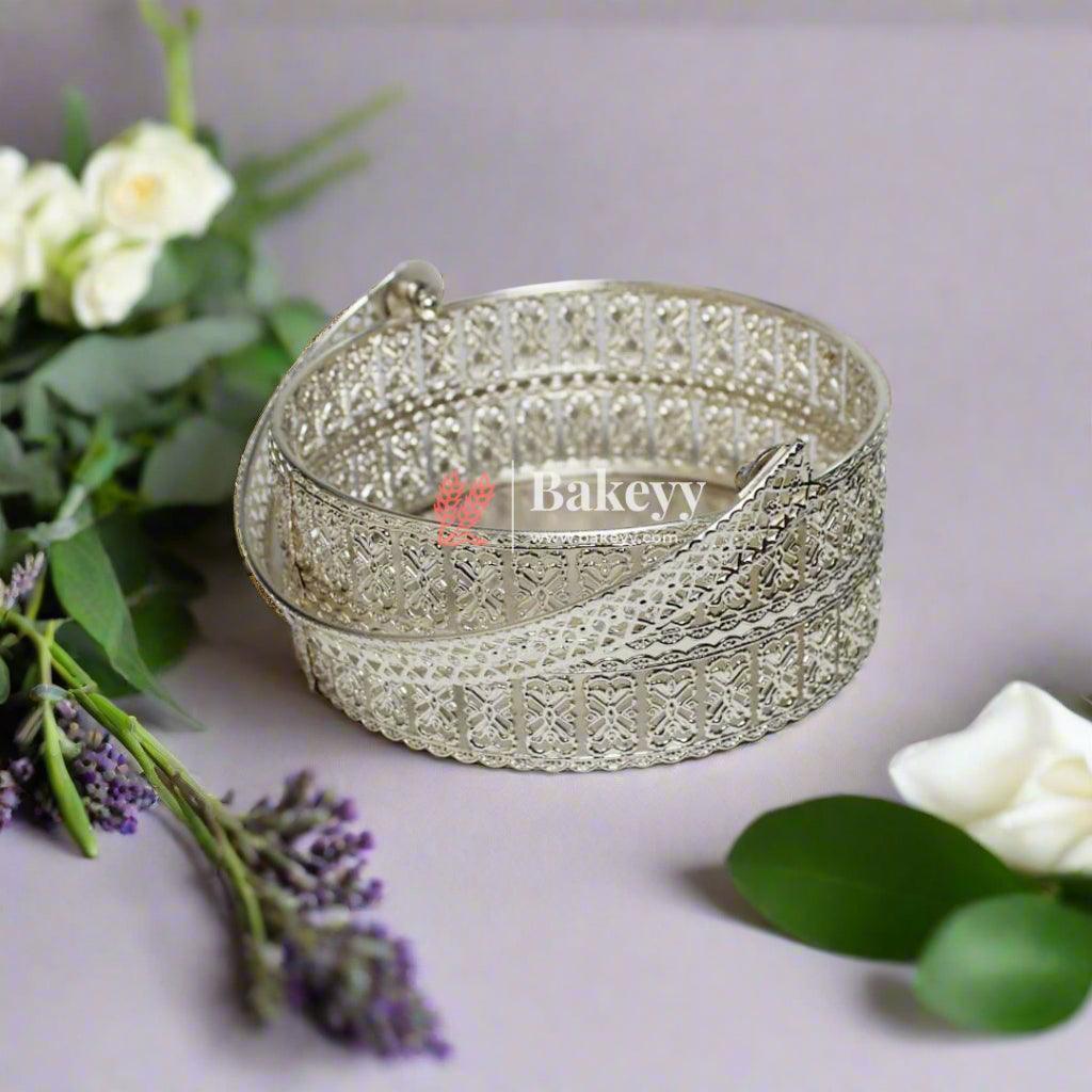 Elegant Silver Plated Metal Basket |Premium Gifting & Serving Accessory| for Weddings, Festivals & Special Occasions - Image 5