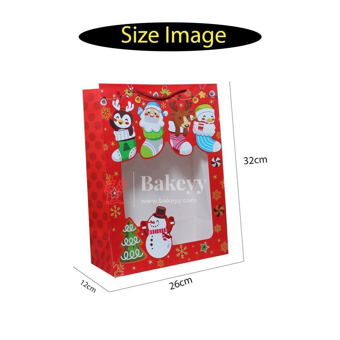 Christmas Window Hamper Gift Bags – Pack of 12 (40x29x14cm & 32x26x12cm): Perfect for Holiday Gifting - Image 3