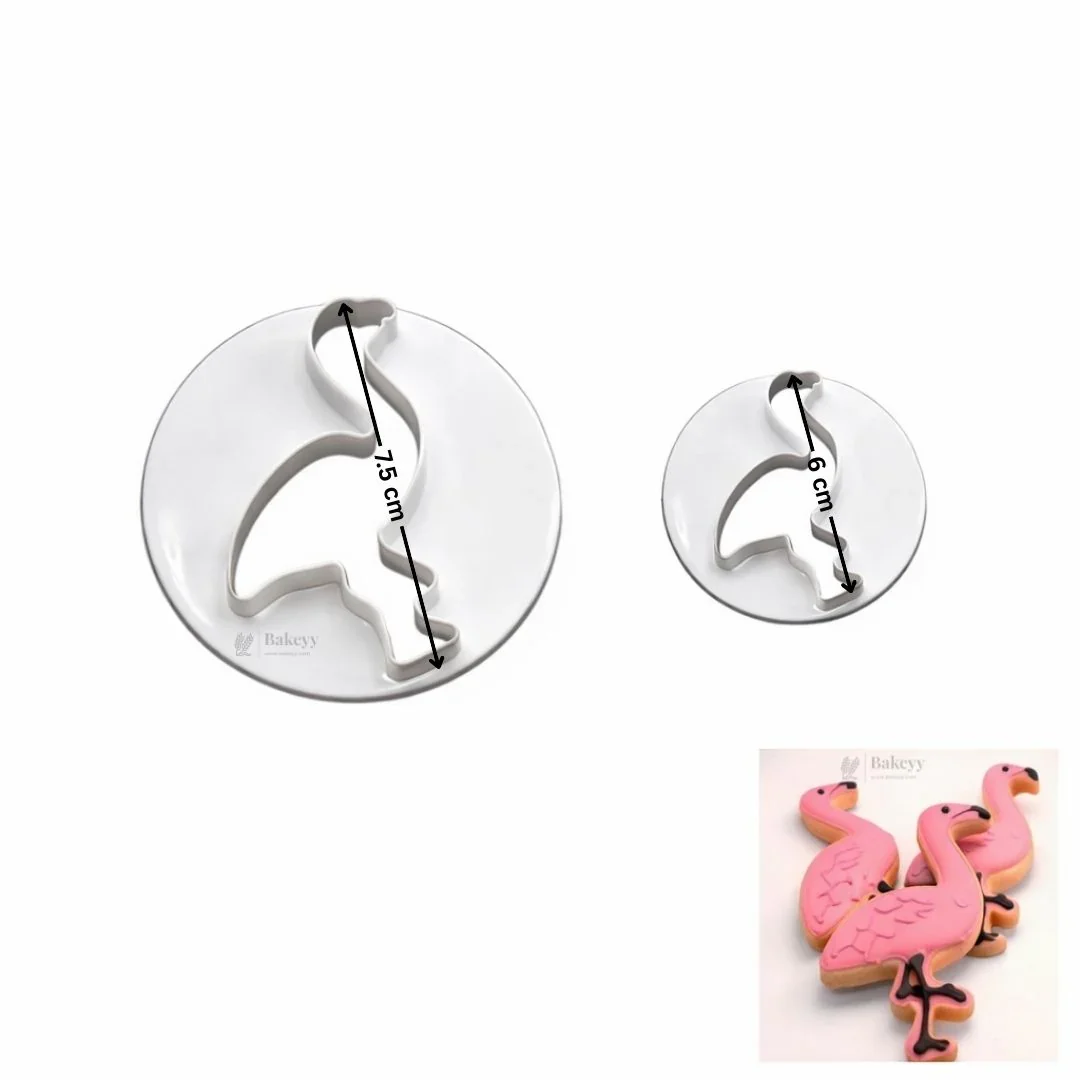 Flamingo Round Frame Cookie Cutter | 8 Piece | Pack of 1 - Image 2