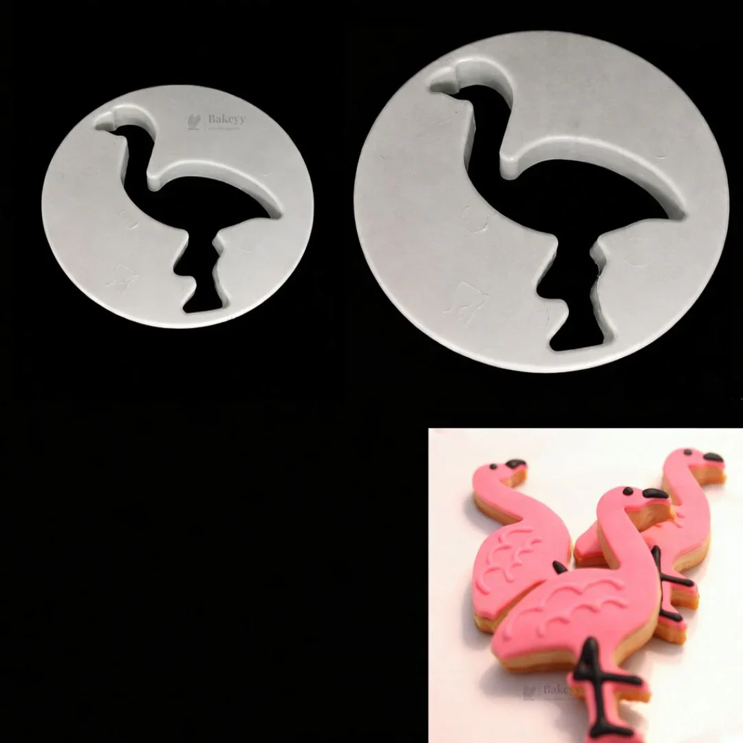 Flamingo Round Frame Cookie Cutter | 8 Piece | Pack of 1 - Image 3