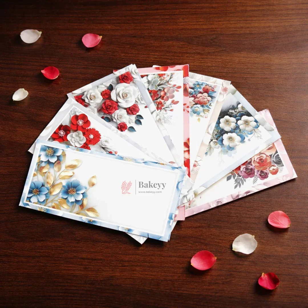 Floral & Artistic Printed Money Envelopes | Premium Cash & Gift Envelopes | Multiple Elegant Designs | Pack of 25