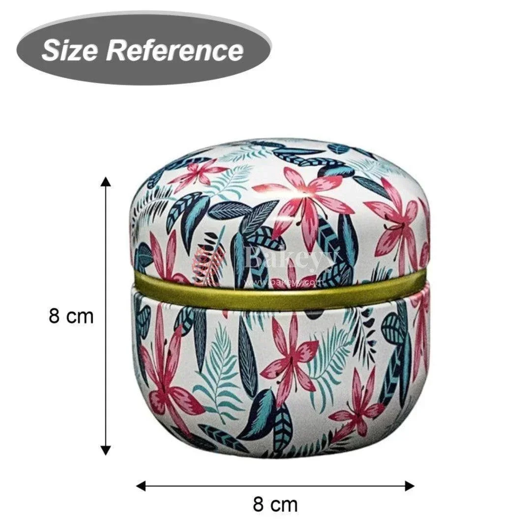 Candle Tin Round Shaped Decorative Boxes | Empty Candle Boxes | Candle Tin Box | Decorative Storage box | Pack of 1 - Image 2