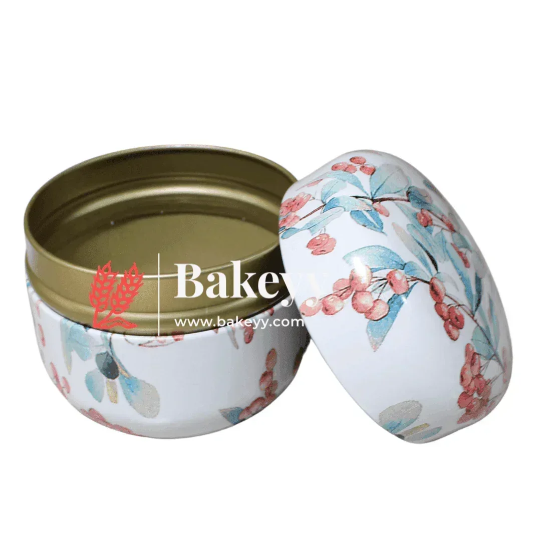 Candle Tin Round Shaped Decorative Boxes | Empty Candle Boxes | Candle Tin Box | Decorative Storage box | Pack of 1 - Image 3