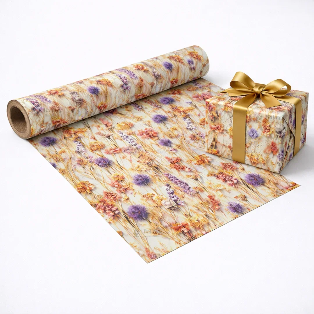 Floral & Heart Print Gift Wrapping Paper Sheets | Premium Decorative Wrapping for Gifting | Pack of 25 sheets - Image 5