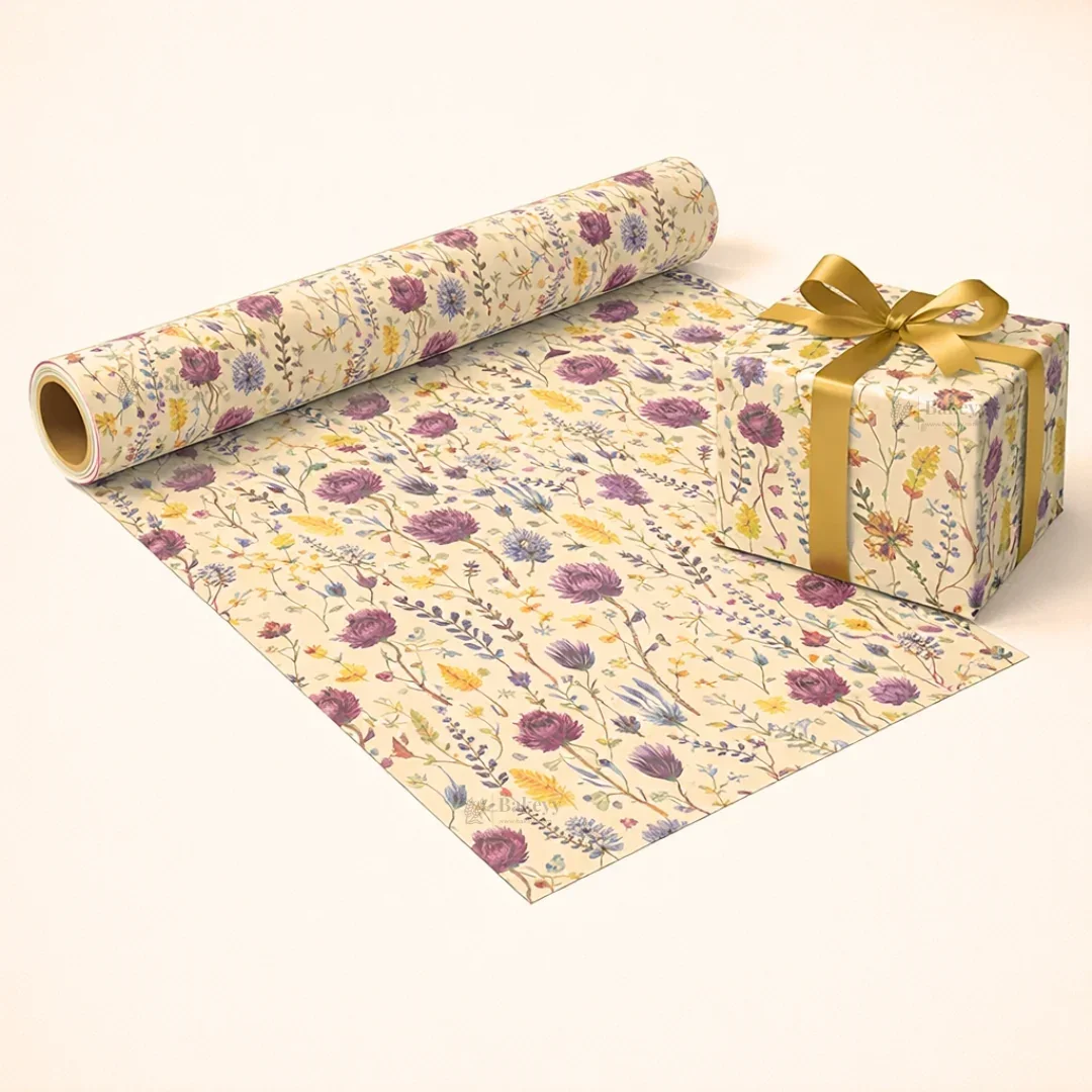 Floral & Heart Print Gift Wrapping Paper Sheets | Premium Decorative Wrapping for Gifting | Pack of 25 sheets - Image 6