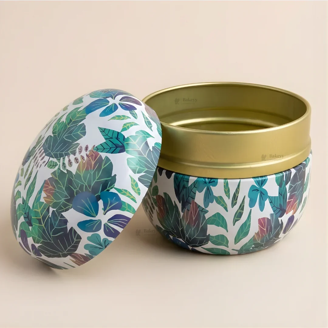 Floral Print Candle Tin Box | Decorative Storage Tin | Pack of 1 - Image 13