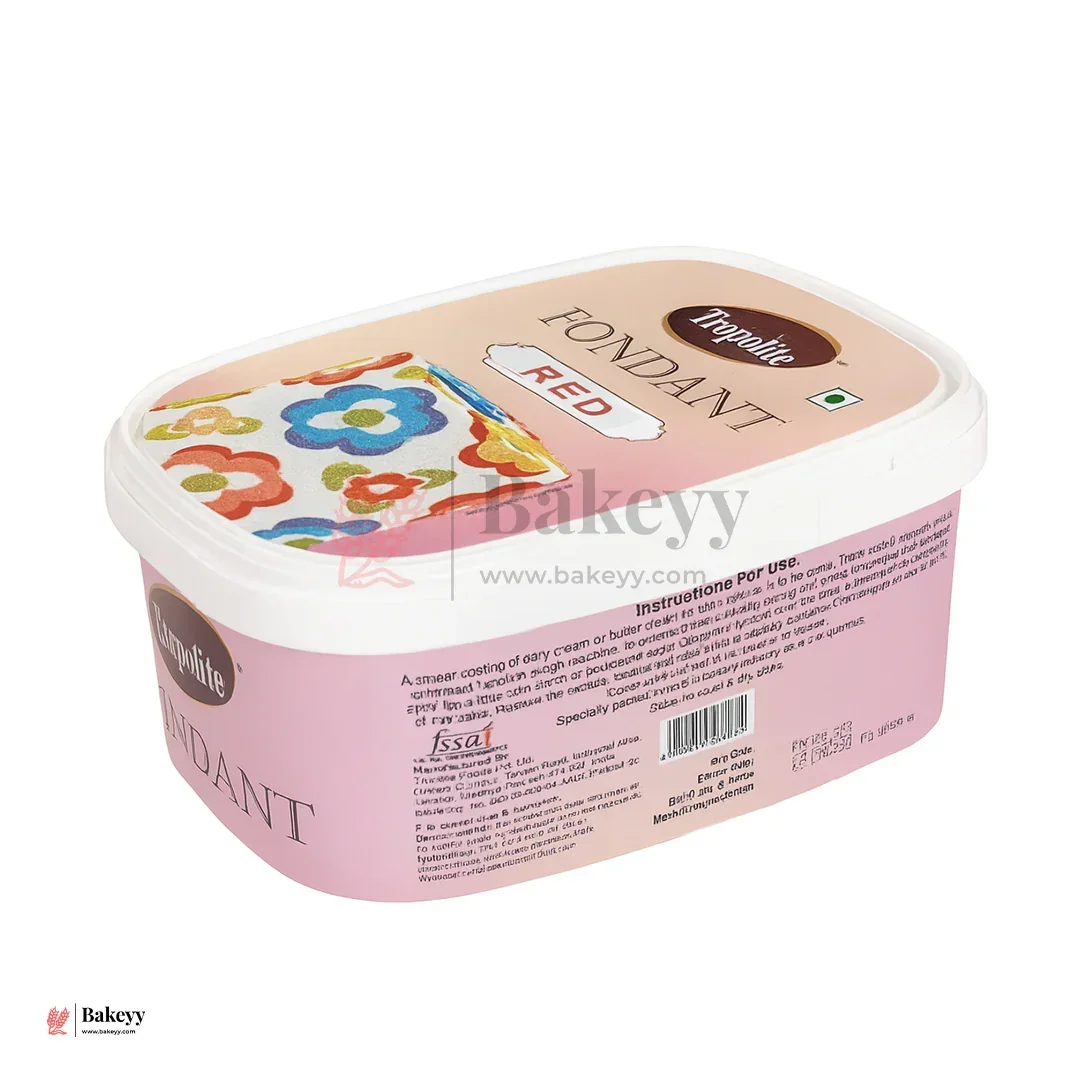 Tropolite Red Fondant – 1kg | Ready-to-Roll Sugar Paste for Cake Decorating