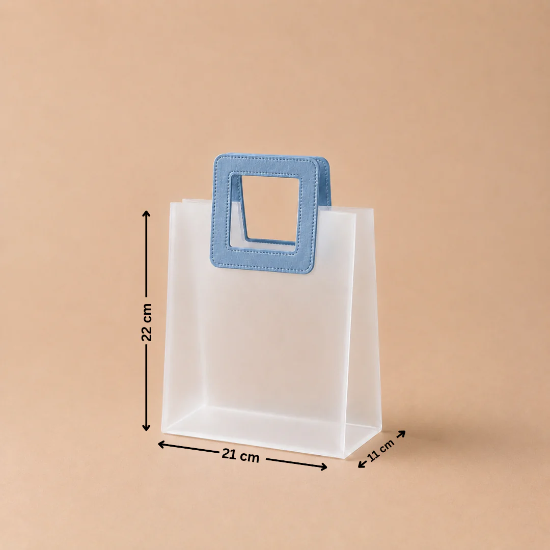 Frosted Carry Bag | Square Handle | 3 Sizes | Multiple Colours | Set 2 | Pack of 12 - Image 3