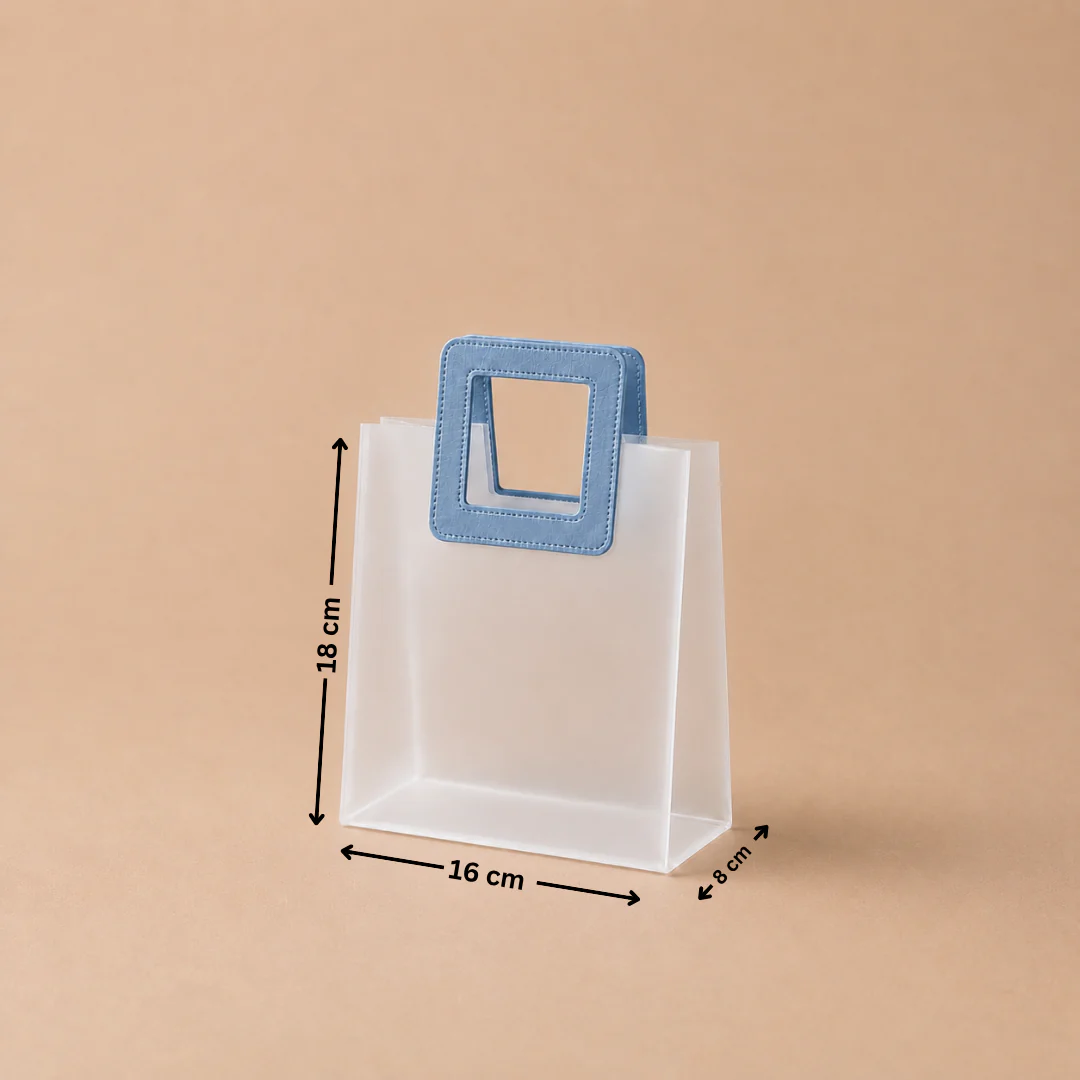 Frosted Carry Bag | Square Handle | 3 Sizes | Multiple Colours | Set 2 | Pack of 12 - Image 4
