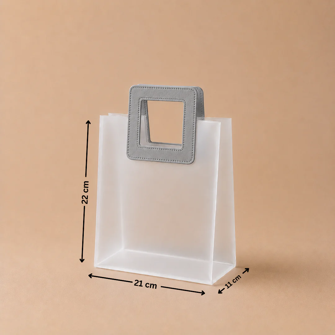 Frosted Carry Bag | Square Handle | 3 Sizes | Multiple Colours | Set 2 | Pack of 12 - Image 6