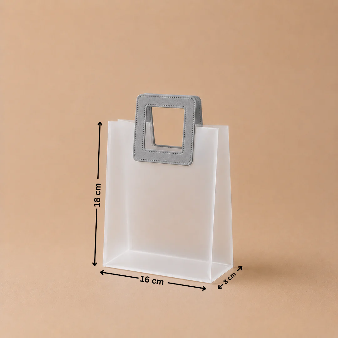 Frosted Carry Bag | Square Handle | 3 Sizes | Multiple Colours | Set 2 | Pack of 12 - Image 7