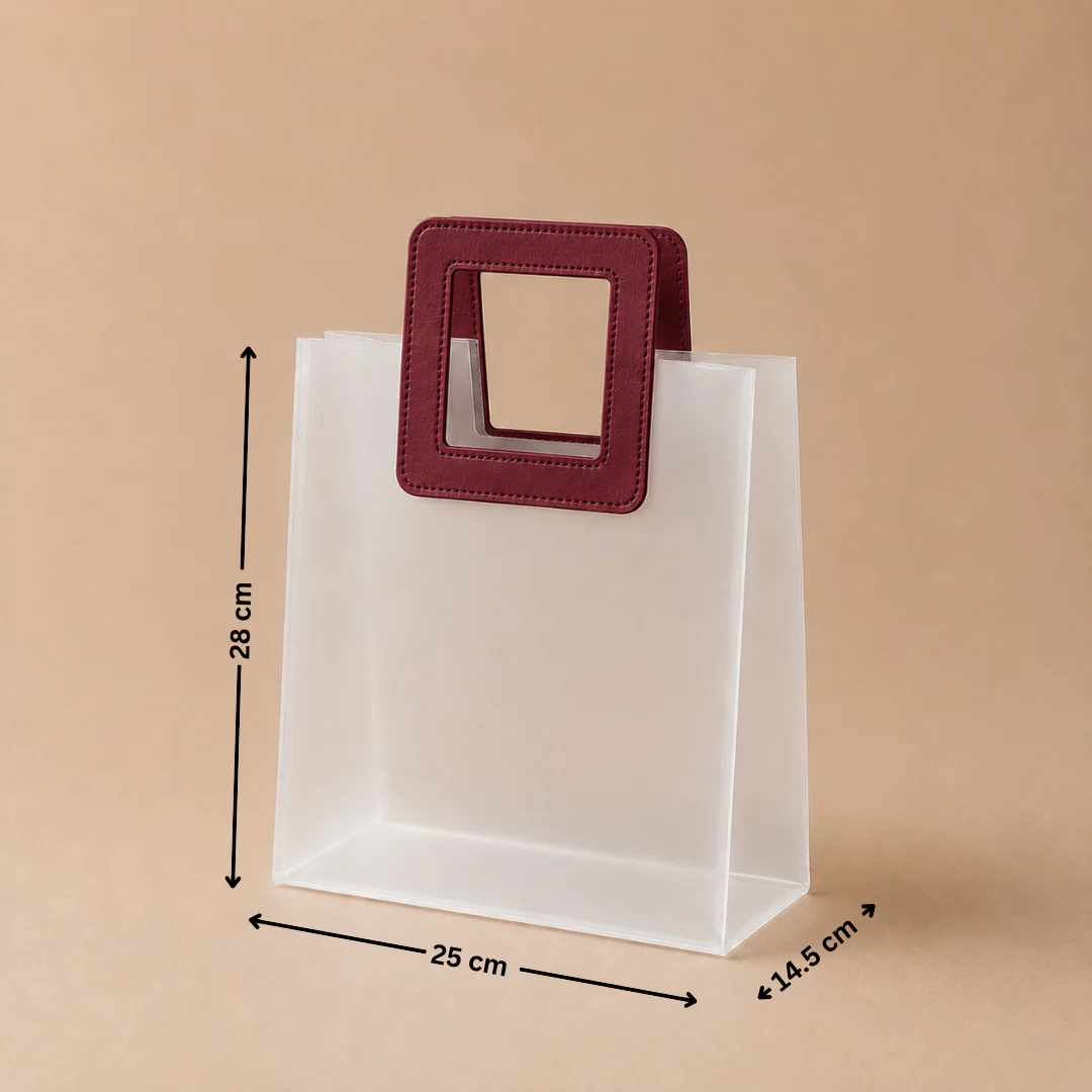 Frosted Carry Bag | Square Handle | 3 Sizes | Multiple Colours | Set 2 | Pack of 12 - Image 8