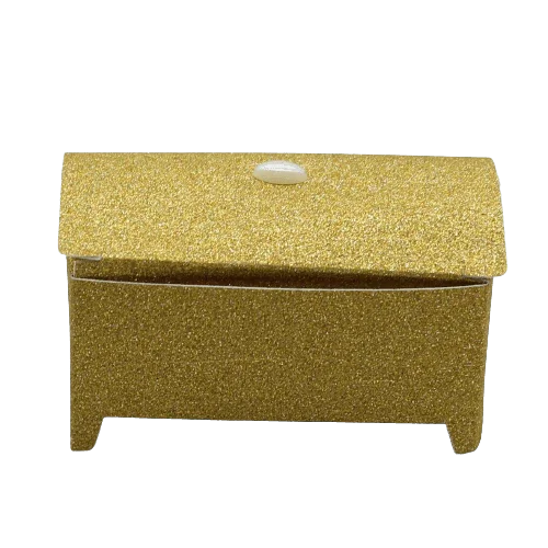 Golden Chest Gift Box – 10x6x5cm Glitter Finish Box for Chocolates, Dry Fruits & Diwali Return Gifts| Pack of 10 - Image 4