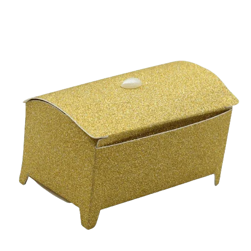 Golden Chest Gift Box – 10x6x5cm Glitter Finish Box for Chocolates, Dry Fruits & Diwali Return Gifts| Pack of 10 - Image 5