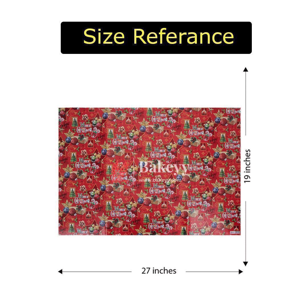 Premium Festive Christmas Wrapping Paper - Red, Blue ,White & Festive Design (Pack of 25) - Image 3