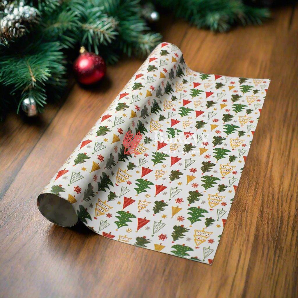 Premium Festive Christmas Wrapping Paper - Red, Blue ,White & Festive Design (Pack of 25) - Image 4