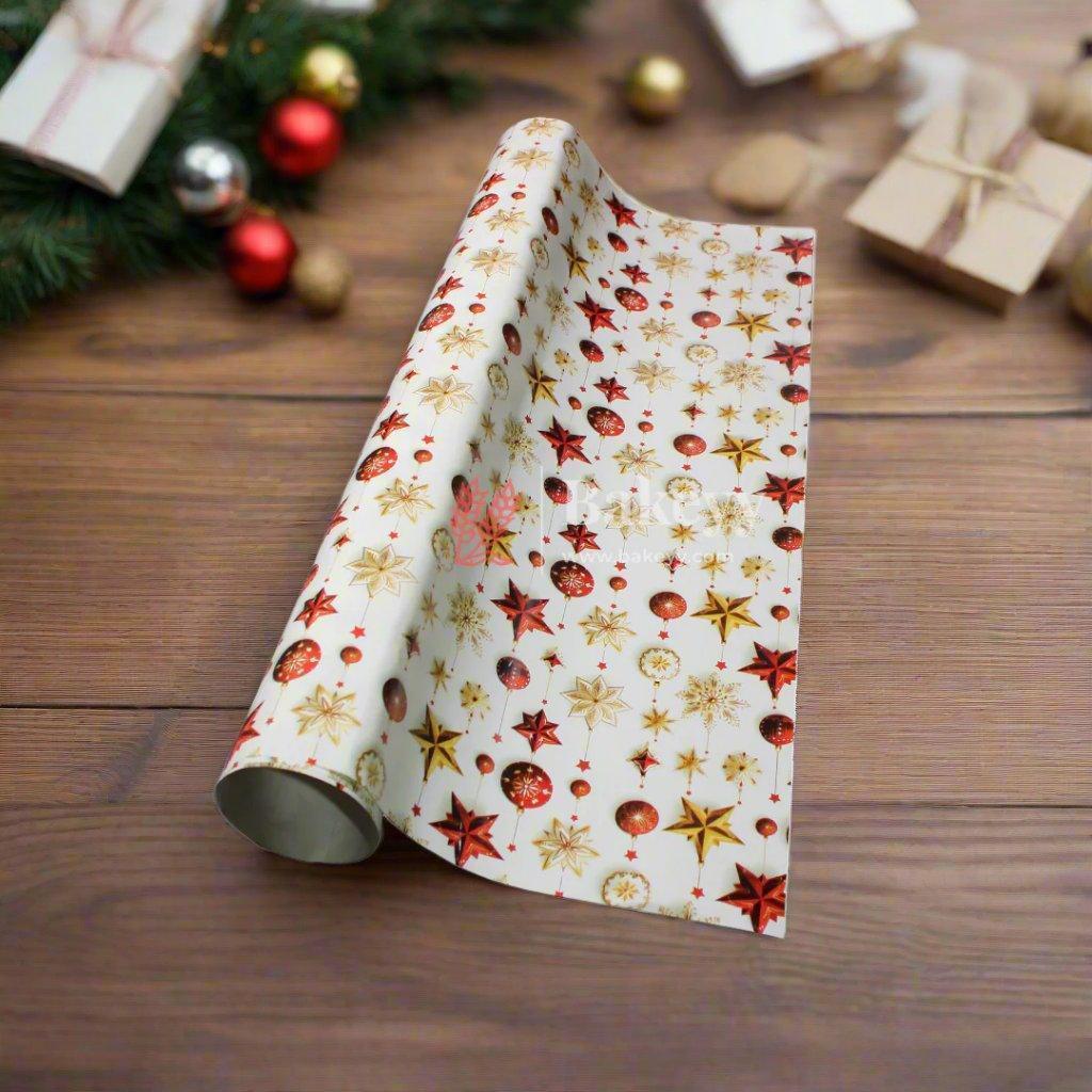 Premium Festive Christmas Wrapping Paper - Red, Blue ,White & Festive Design (Pack of 25) - Image 5