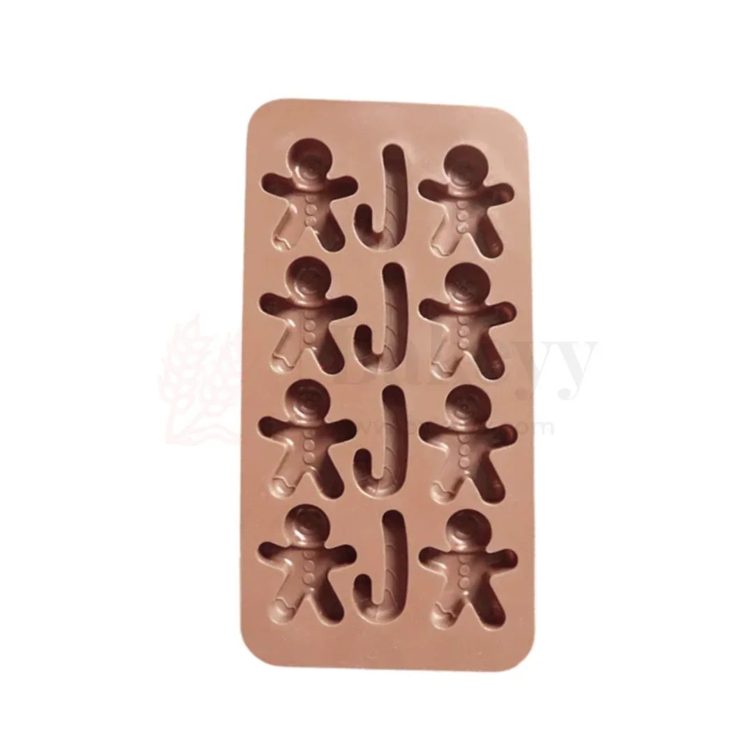 Gingerbread Man Silicone Chocolate Mould | Non-Stick Baking & Candy Making Tray | 1 Piece - Image 3